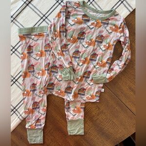 Monkeroos Bamboo Pajamas Toddler 2T Library Book Print